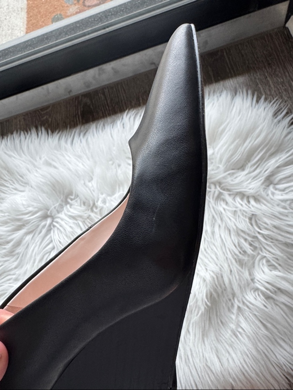 Mix No. 6 Black Pointed-Toe Wedge Pumps - Picture 8 of 8